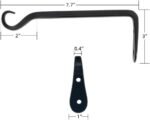 Worth Garden 6-Pack 7" Plant Hanger Bracket - Forged Wrought Iron Powder-Coated Heavy Duty Wall Hook - Black Plant Hanging Hooks - Durable and Stable for Bird Feeders, Planters Indoor & Outdoor - Image 2