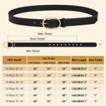 VONMELLI 3 Pack Women's Belts for Jeans Pants Fashion Gold Buckle Ladies Dress Belt - Image 6