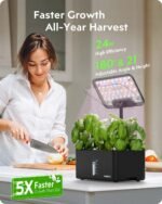 Hydroponics Growing System Indoor Garden: Herb Garden Kit Indoor with LED Grow Light Quiet Smart Water Pump Automatic Timer Healthy Fresh Herbs Vegetables - Hydroponic Planter for Home Kitchen Office - Image 2