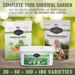 Survival Garden Seeds Home Garden Collection - 30 Pack with 18,500+ Non-GMO Heirloom Vegetable, Fruits, Herb Seed Varieties for Planting - Plant & Grow Survival Food & Emergency Preparedness Gear - Image 3