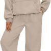 AUTOMET Womens 2 Piece Outfits Lounge Hoodie Sweatsuit Sets Oversized Sweatshirt Baggy Fall Fashion Sweatpants with Pockets