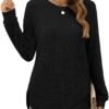 Women Fashion Sweaters Long Sleeve top Fall Clothes Trendy T-Shirt Blouse