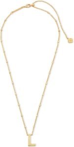 Kendra Scott Letters A-Z Pendant Necklace for Women, Fashion Jewelry, 14k Gold-Plated Brass - Image 2