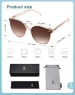 SOJOS Sunglasses Womens Trendy 2024 Classic Round Retro Vintage Shades Large Frame Sunnies SJ2067 - Image 5