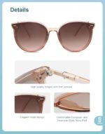 SOJOS Sunglasses Womens Trendy 2024 Classic Round Retro Vintage Shades Large Frame Sunnies SJ2067 - Image 4