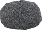 Wonderful Fashion Men's Classic Herringbone Tweed Wool Blend Newsboy Ivy Hat (Large/X-Large, Charcoal) - Image 6