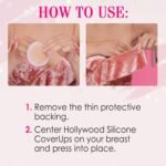 Hollywood Fashion Secrets Silicone Coverups, Size 2, Hypoallergenic, Reusable, Washable, Gentle on Skin, Ultra Thin, Self Adhesive, Light Shade, 1 Pack - Image 5