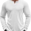 COOFANDY Men's Henley Shirts Long Sleeve Button T-Shirt Lightweight Fashion Casual Pullover Shirt