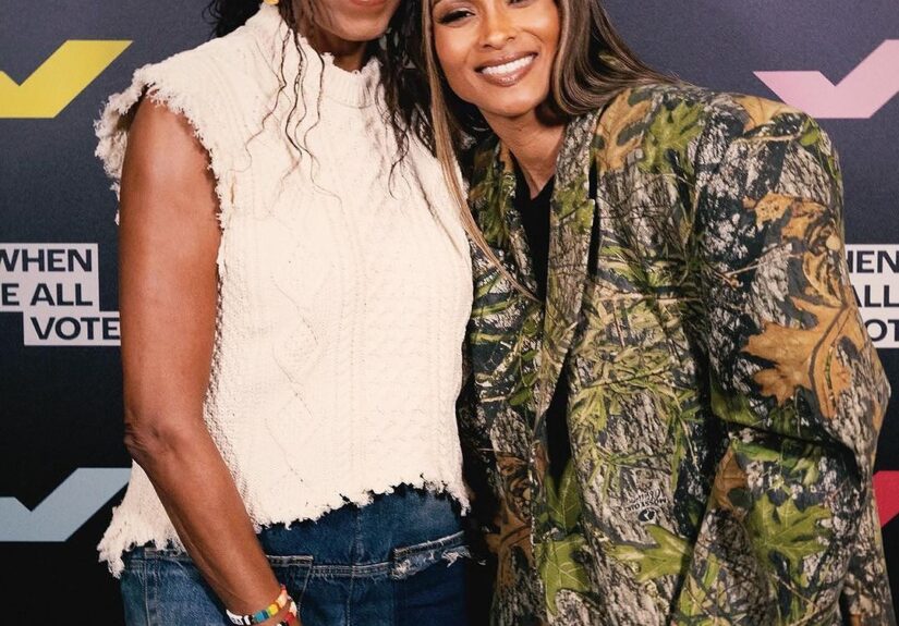 Ciara-Posed-with-Michelle-Obama-in-a-Namibia-Camouflage-Jacket-During-at-a-22When-We-All-Vote22-Rall