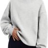 Trendy Queen Womens Oversized Sweatshirts Turtleneck Pullover Long Sleeve Hoodies Tops Fall Fashion Outfits 2024 Clothes