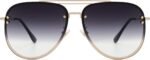 Premium Rimless Oversized Aviator Sunglasses for Women, Polarized PC Lens UV Protection Women’s Shade VF2203 - Image 6