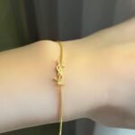 18K Gold Fashionable Initial Bracelet, Simple and Exquisite Bracelet for Women Jewelry - Image 3