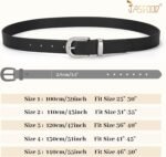 JASGOOD Womens Leather Belts for Jeans Pants 1.1" Width Vintage Ladies Belts for Dresses - Image 6