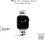 Anne Klein Fashion Chain Bracelet for Apple Watch, Secure, Adjustable, Apple Watch Replacement Band, Fits Most Wrists - Image 4