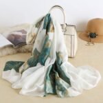 Fashion Scarves Scarf 100% Silk Feeling Scarf Silk Like Scarves Long Lightweight Sunscreen Shawls for Women - Image 3