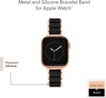 Anne Klein Rubberized Fashion Bracelet for Apple Watch, Secure, Adjustable, Apple Watch Replacement Band, Fits Most Wrists - Image 4