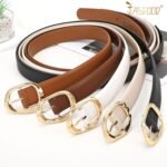 JASGOOD Women Leather Belt for Jeans Pants Ladies Casual Waist Belt Fashion Women Belt with Gold Buckle - Image 7