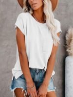 NEYOUQE Womens Summer Fall Basic Plain Tees Shirt Long/Short Sleeve T Shirts Casual Comfy Tops Trendy T-Shirts(S-XXL) - Image 2