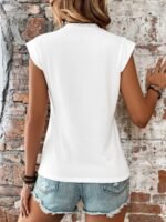 SweatyRocks Women's Casual Cap Sleeve Crewneck Plain T Shirt Basic Summer Pullover Tee Top - Image 2