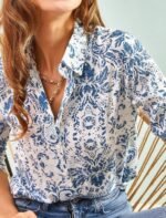 Blouses for Women Fashion, Long Sleeve Button Down Shirts Dressy Casual Tops - Image 3