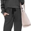 Aloodor Sweatsuit for Women 2 Piece Outfits for Womens Crewneck Sweatshirts Pullover