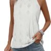 BLENCOT Tanks Tops for Women Trendy 2025 Spring Summer Casual Sleeveless Eyelet Basic Textured Halter Neck T Shirts