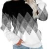 BeadChica Womens Casual Crewneck Sweatshirt Long Sleeve Tops Cute Pullover Loose Fit