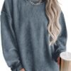 SHEWIN Women Casual Oversized Long Sleeve Crewneck Sweatshirts Pullover Tops, S-XXL