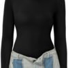 Sunzel Crewneck Long Sleeve Shirts for Women Double Lined Going Out Tops Cute Basics Tees Trendy Tight Sexy Yoga Gym Fall